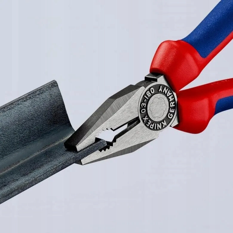 Universalios replės KNIPEX 180 mm, PVC rankenos, 03 02 180