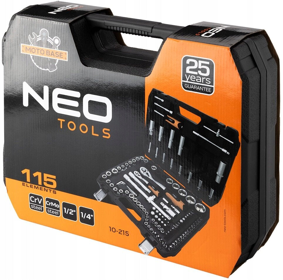 Galvučių rinkinys NEO TOOLS 10-215, 115 dalių