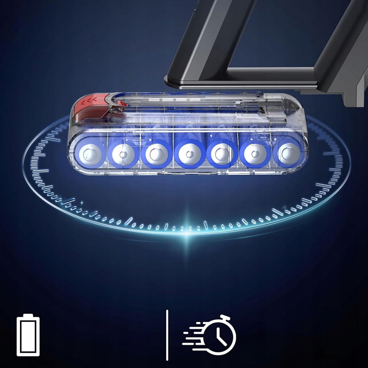 Belaidis vertikalus LED dulkių siurblys, 550W, 45 kPa