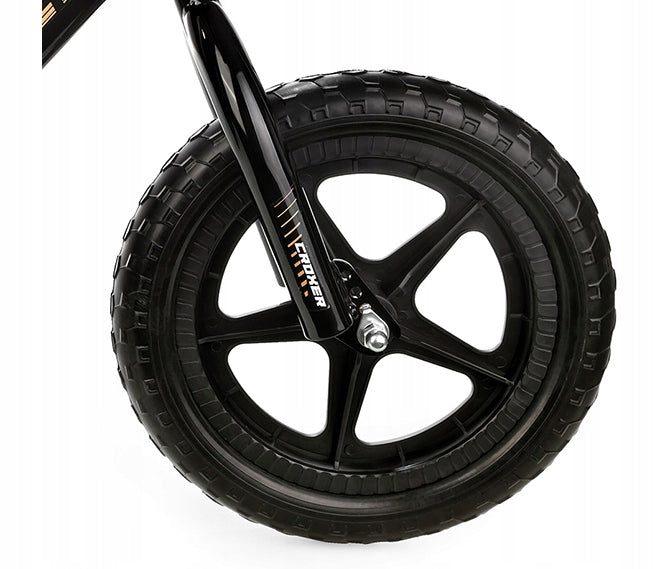 Vaikiškas balansas dviratukas Croxer Leox, juodas/rudas, 2,26 kg