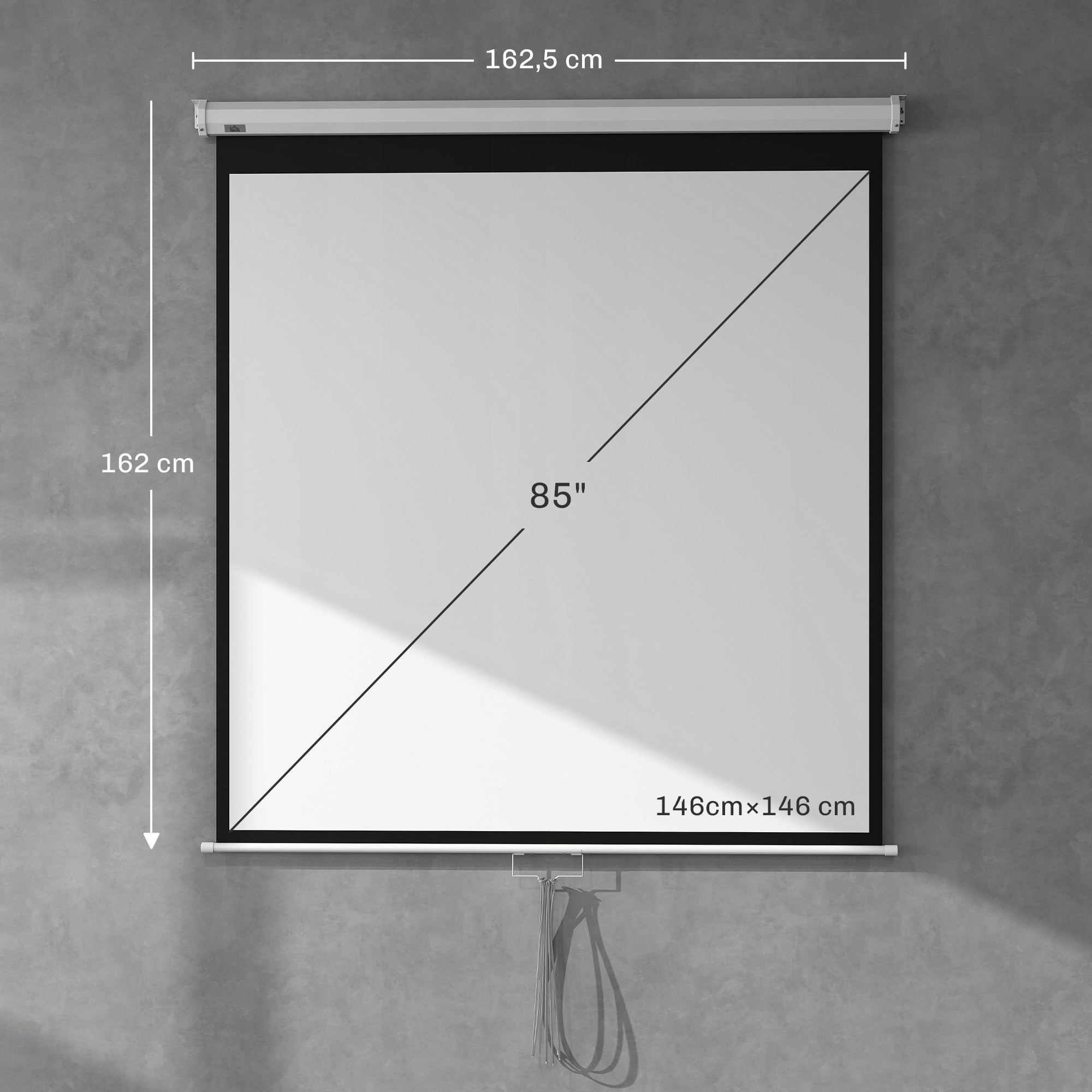 1:1 projection screen HOMCOM 8 cm x 162 cm projection screen Manufacturer code 001-016V00WT