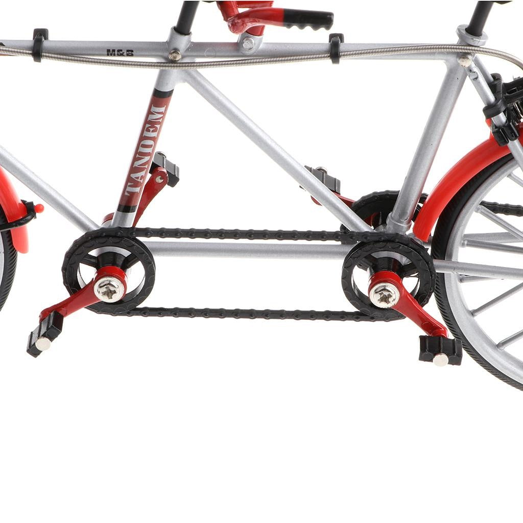 1:10 Alloy Diecast Racing Tandem Bike Model Bicycle Toy Collection Red Packaging status original