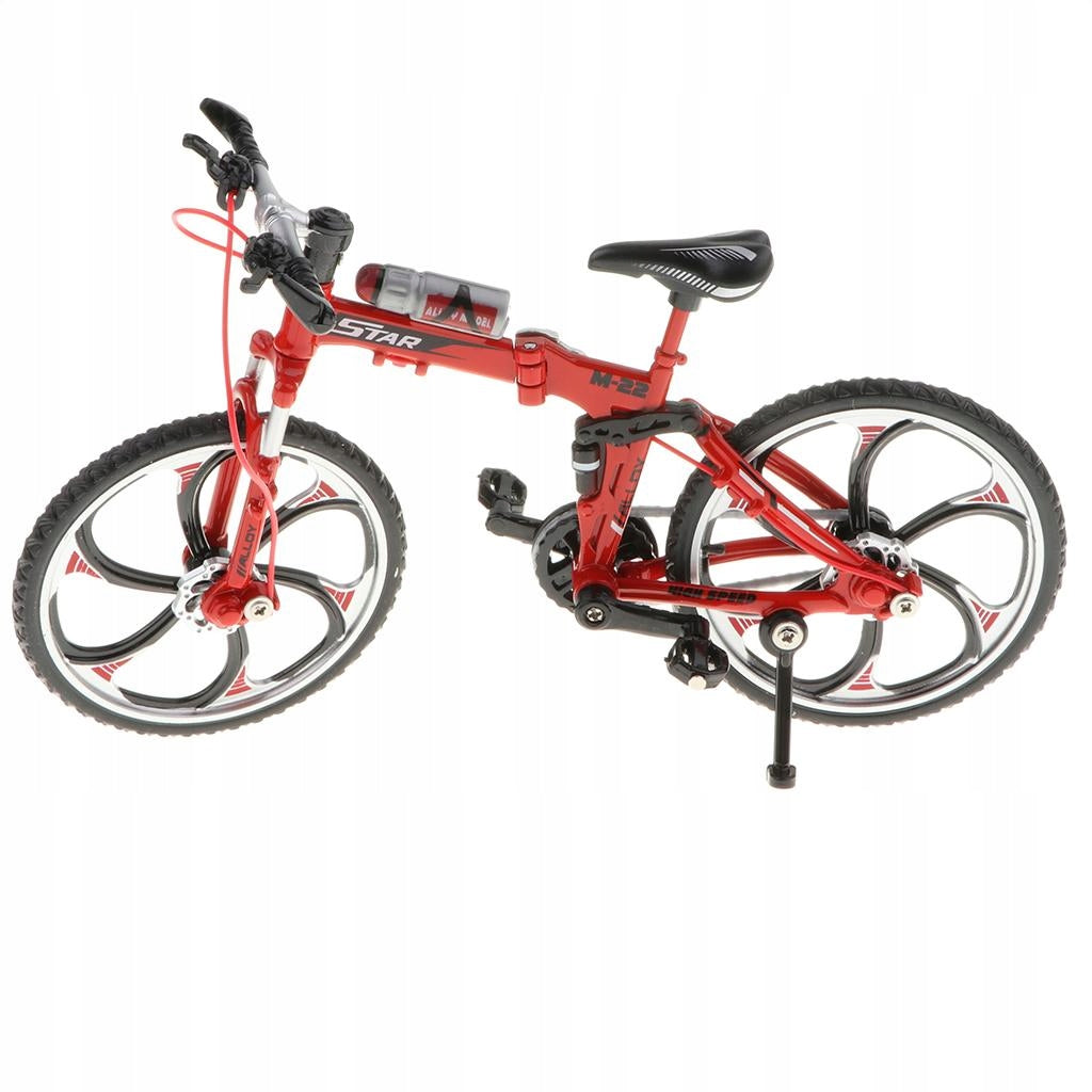 1/10 Bicycle Model Velodrome Racing Bike Red Foldable for kids gift Maximum speed 1 km/h