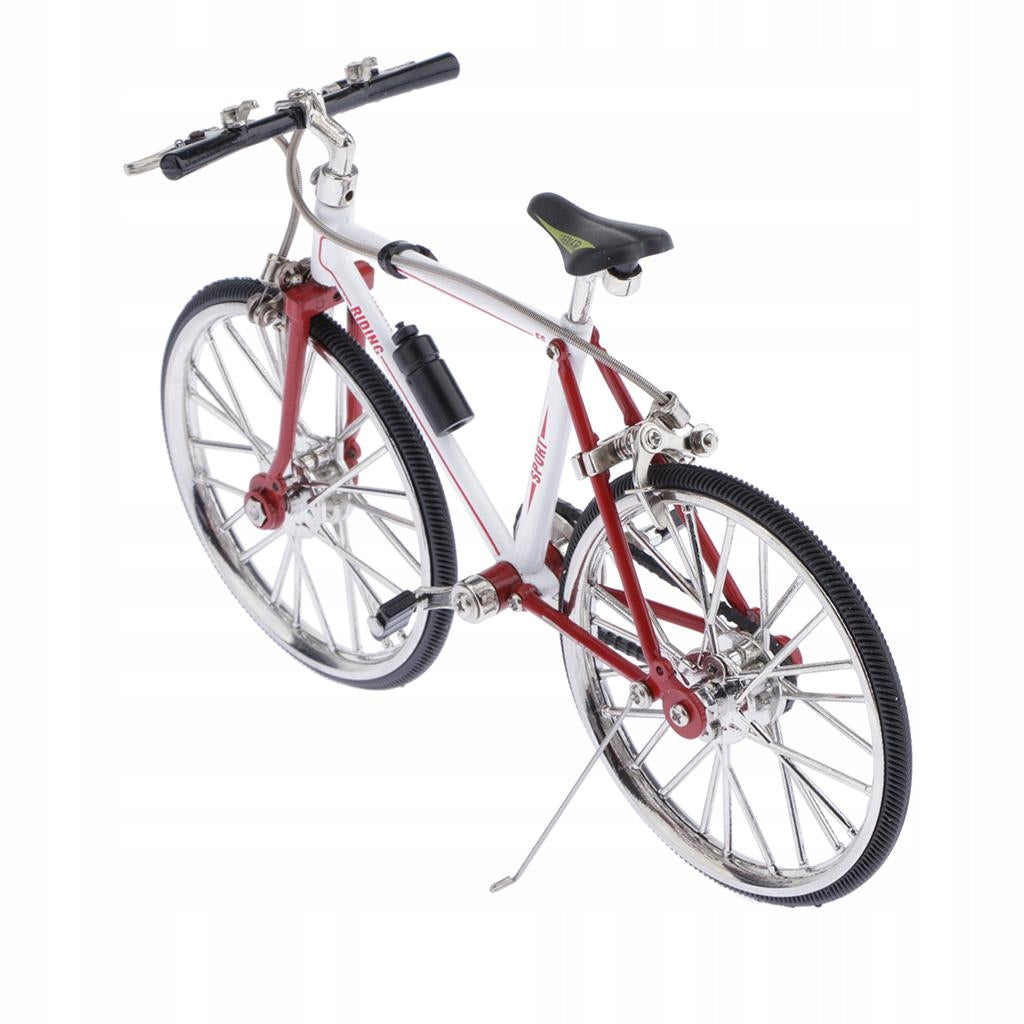 1/10 Scale Simulated Alloy Racing Bike Bicycle Model Home Decor Red White A Brand no brand