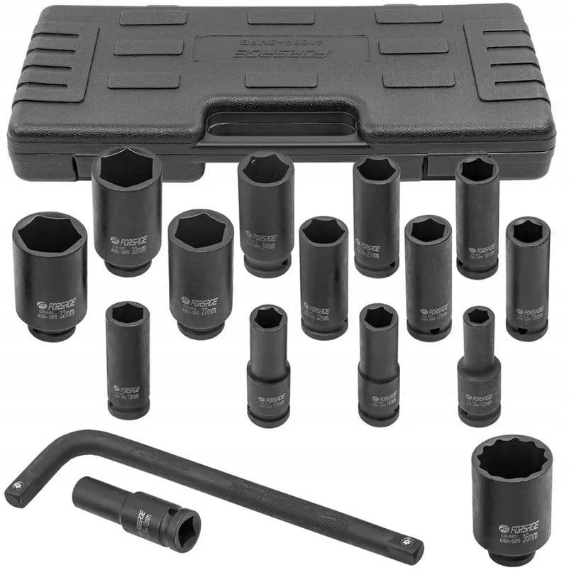 1/2" 15+1el Deep Impact Socket Set (6-Angle) (10-36mm)