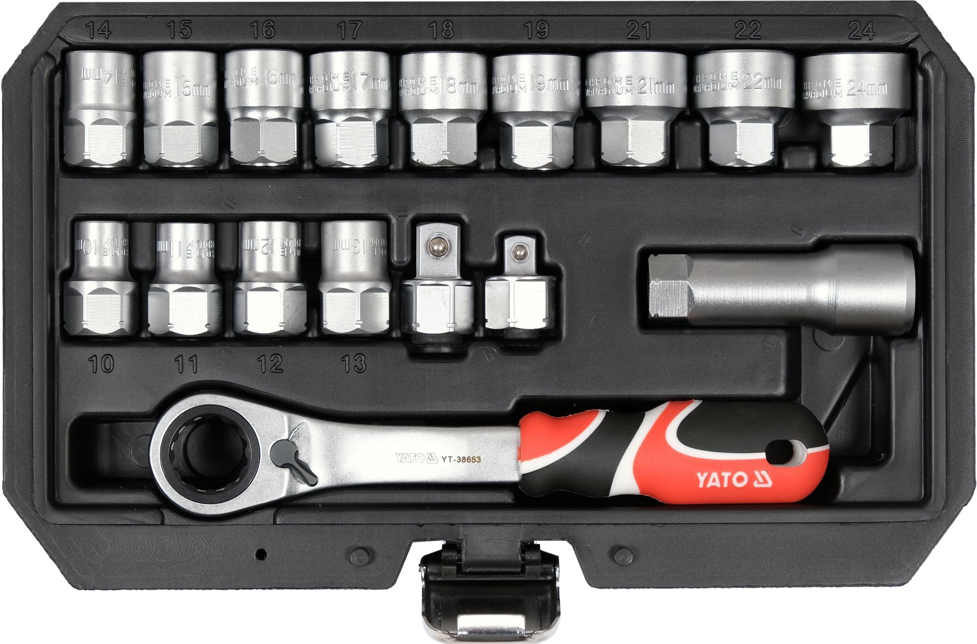 1/2'' 3/8'' 17el THROUGH SPLINE SOCKET SET Brand Yato