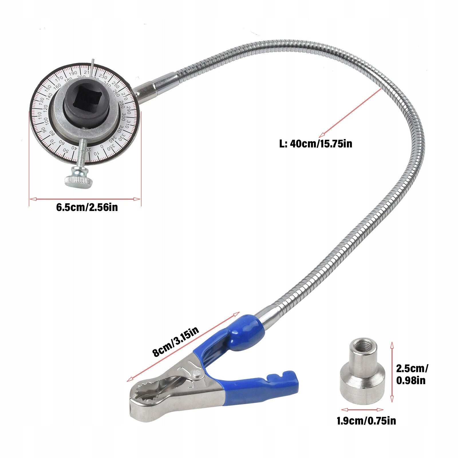 1/2 TORQUE WRENCH PROTRACTOR WITH HANDLE Batteries included no