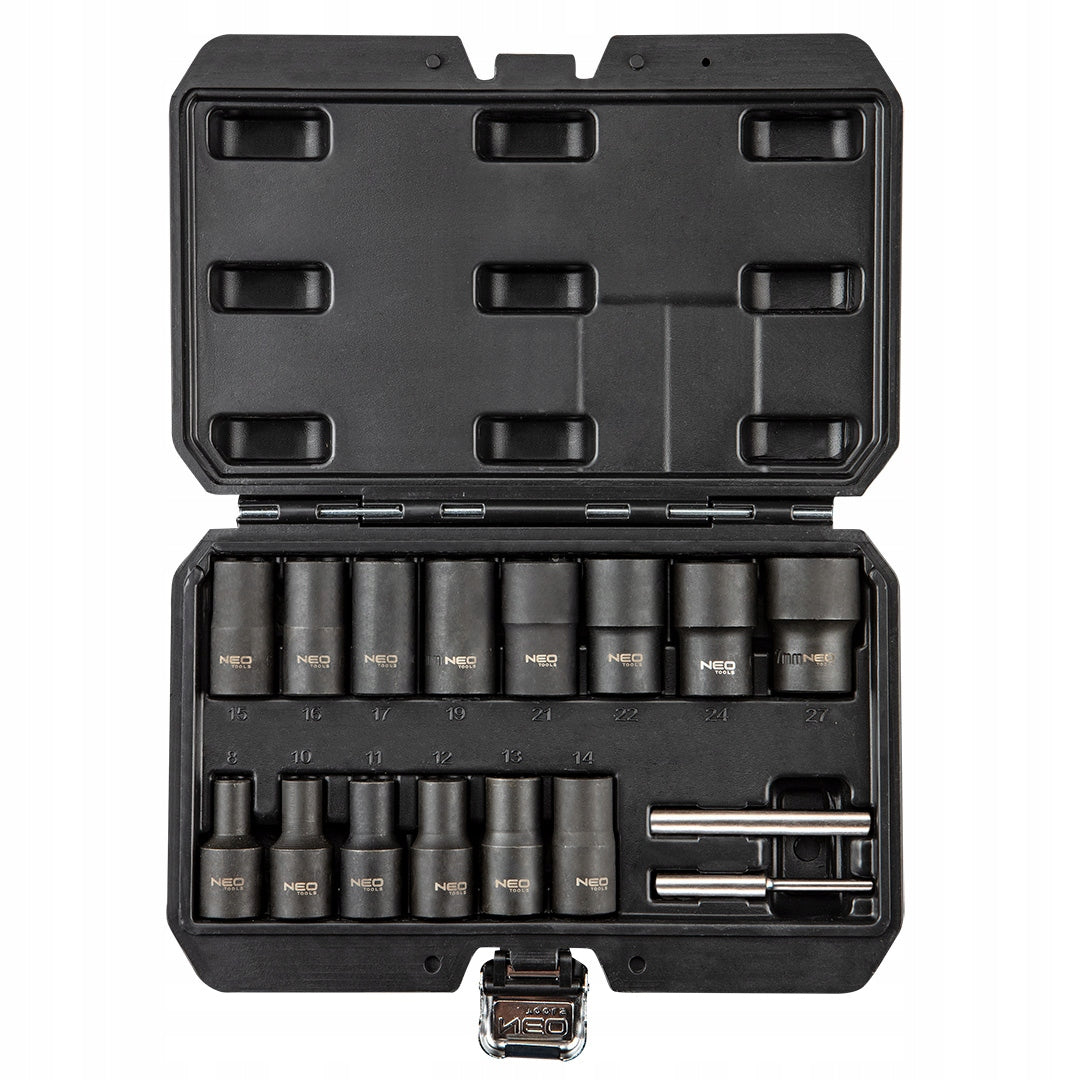 1/2" sockets, for damaged nuts - set of 16 pcs.