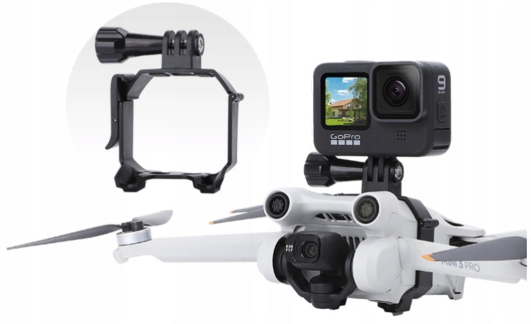 1/4' DJI Mini 3 PRO Mount for GoPro + LED Flashlight Batteries included no
