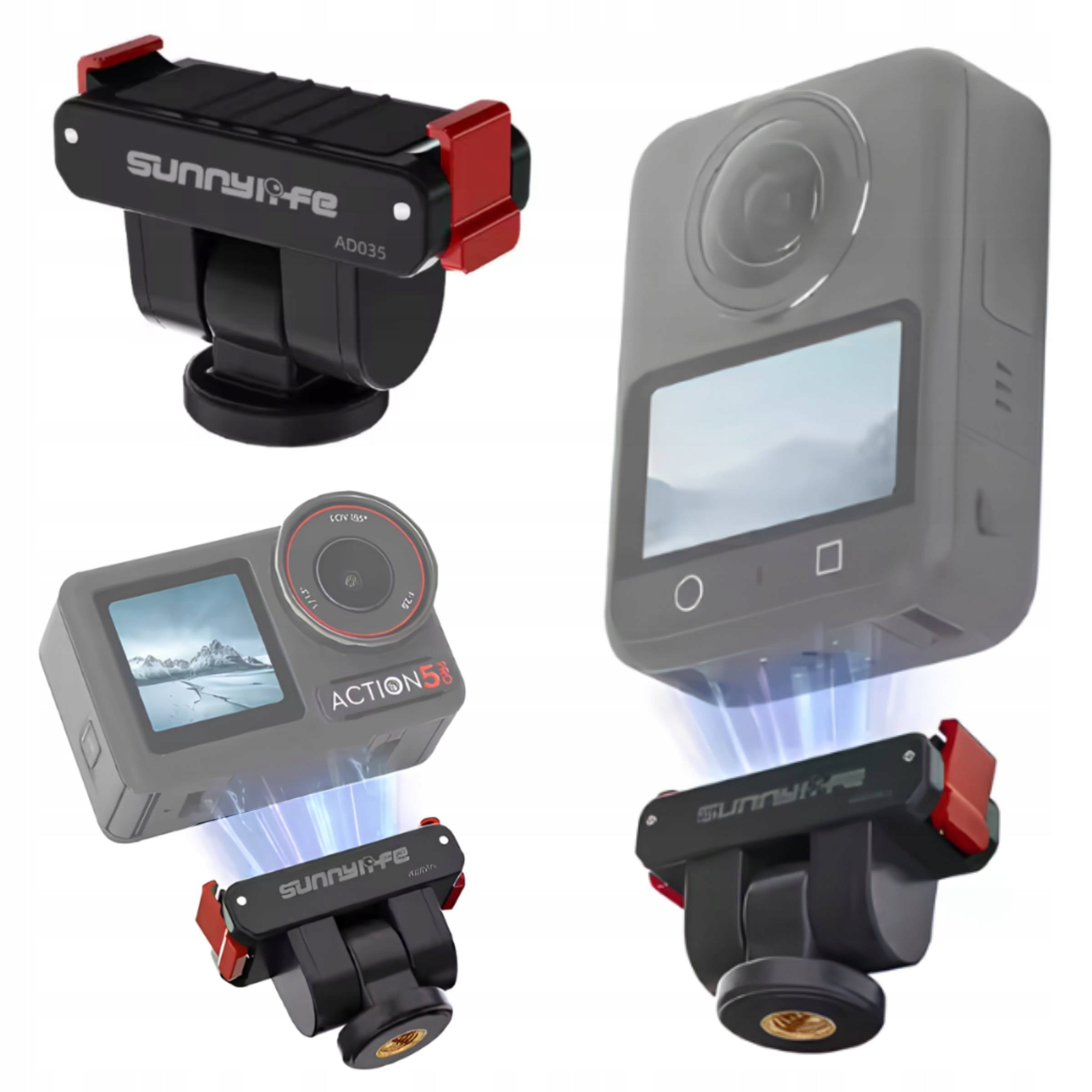 1/4'' Magnetic Adapter Holder for DJI OSMO 360 / ACTION 5 PRO / 4 / 3 / 2 Packaging status original