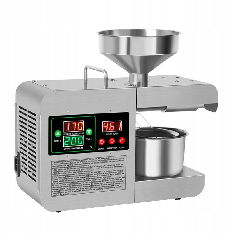 1.5KW nierdzewnej Automatyczna prasa do oleju z Kontrola temperatury Kind oil press