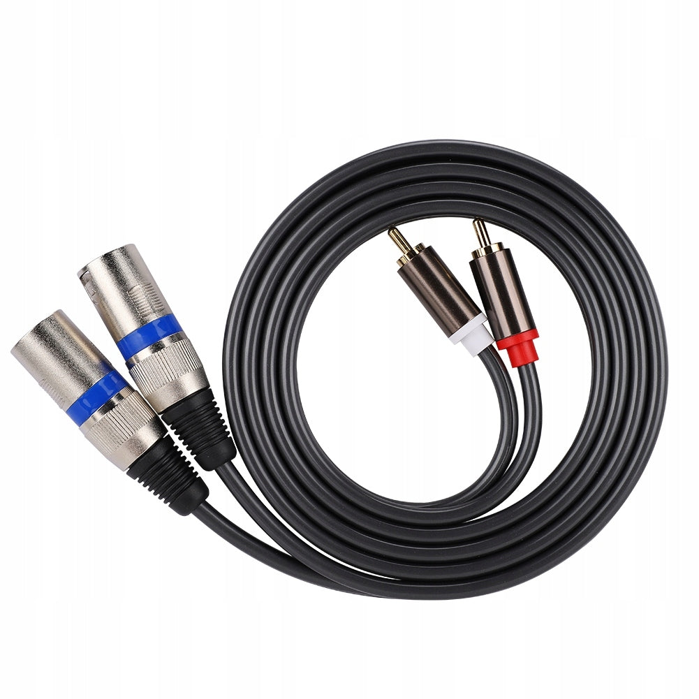 1,5M FOR MEN RCA TO XLR MALE AUDIO ADAPTER CABLE DW