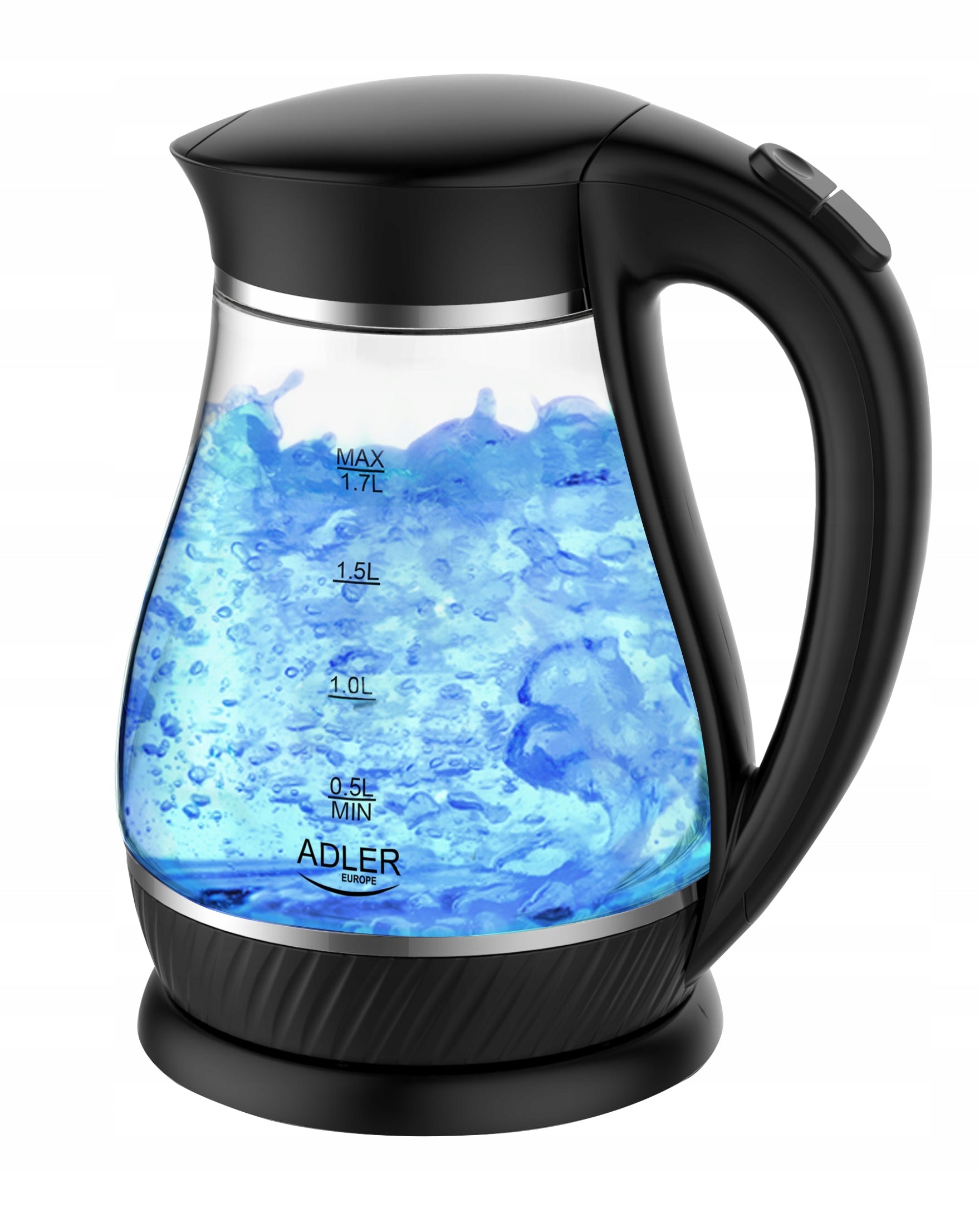1,7W 2200W LED CORDLESS GLASS KETTLE Brand ADLER