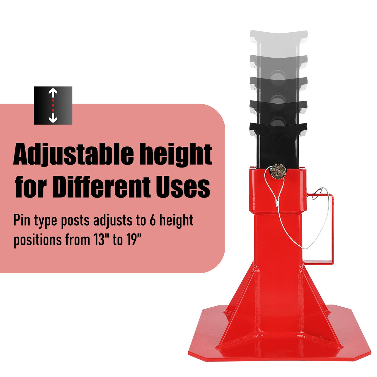 1 Pair, Heavy Duty Jack Stand 33–49 cm, 2T Capacity Manufacturer code Zhejiang Beiduozhi Wooden Toys Co.,Ltd