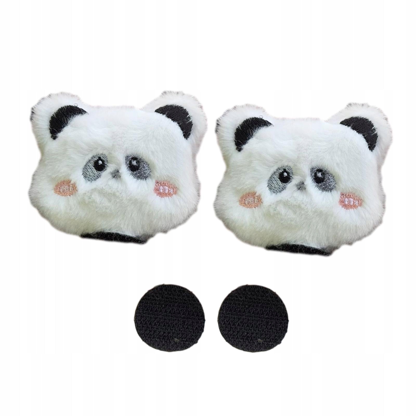 1 Pair Helmet Decorations Fun Plush Animal Lovely Easy to Install Panda Manufacturer no brand