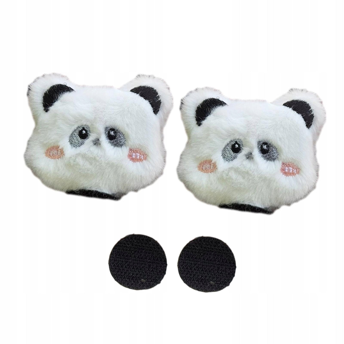 1 Pair Helmet Decorations Fun Plush Animal Lovely Easy to Install Panda Packaging status original