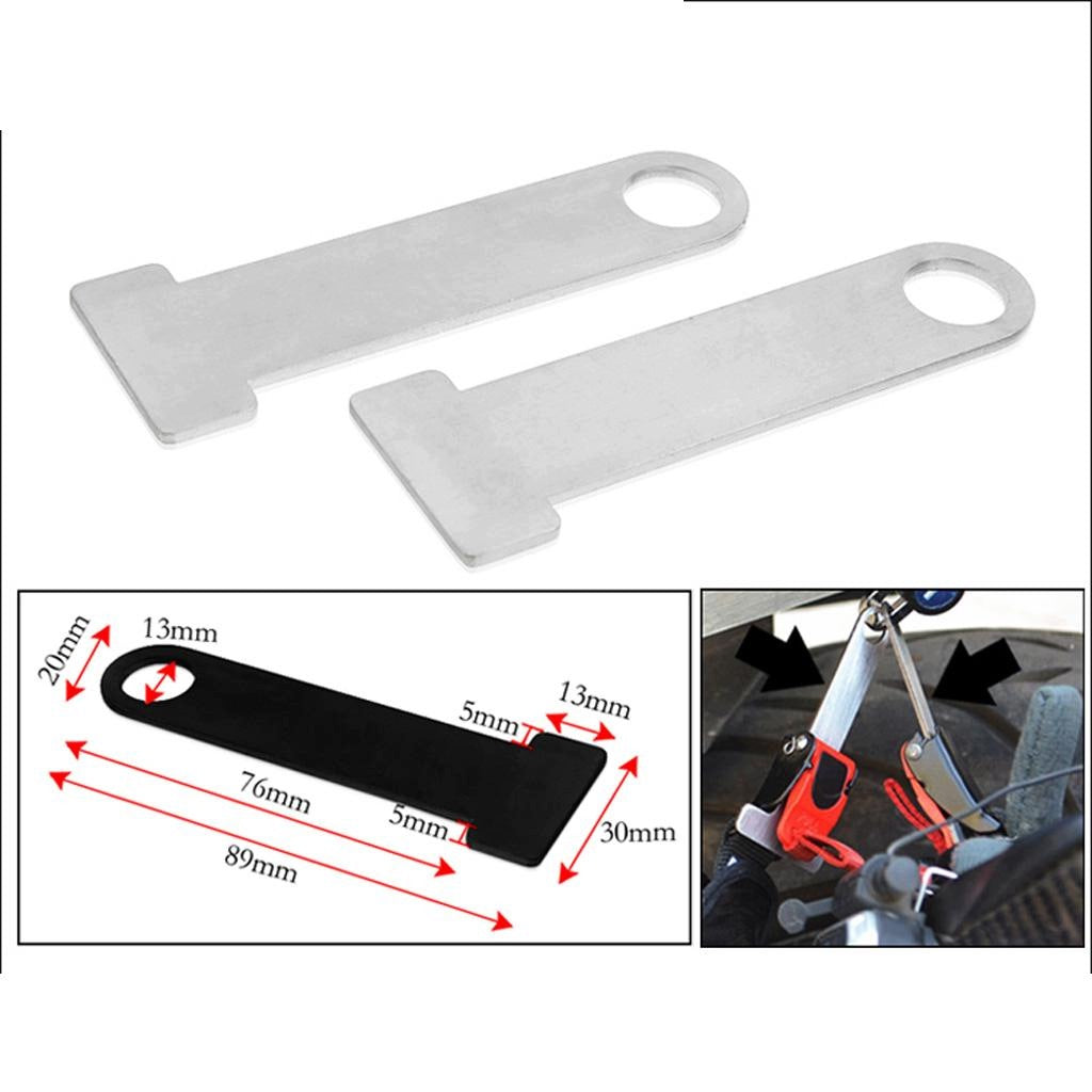1 Pair Motorcycle Open Lock Buckle Fastener Connector Black