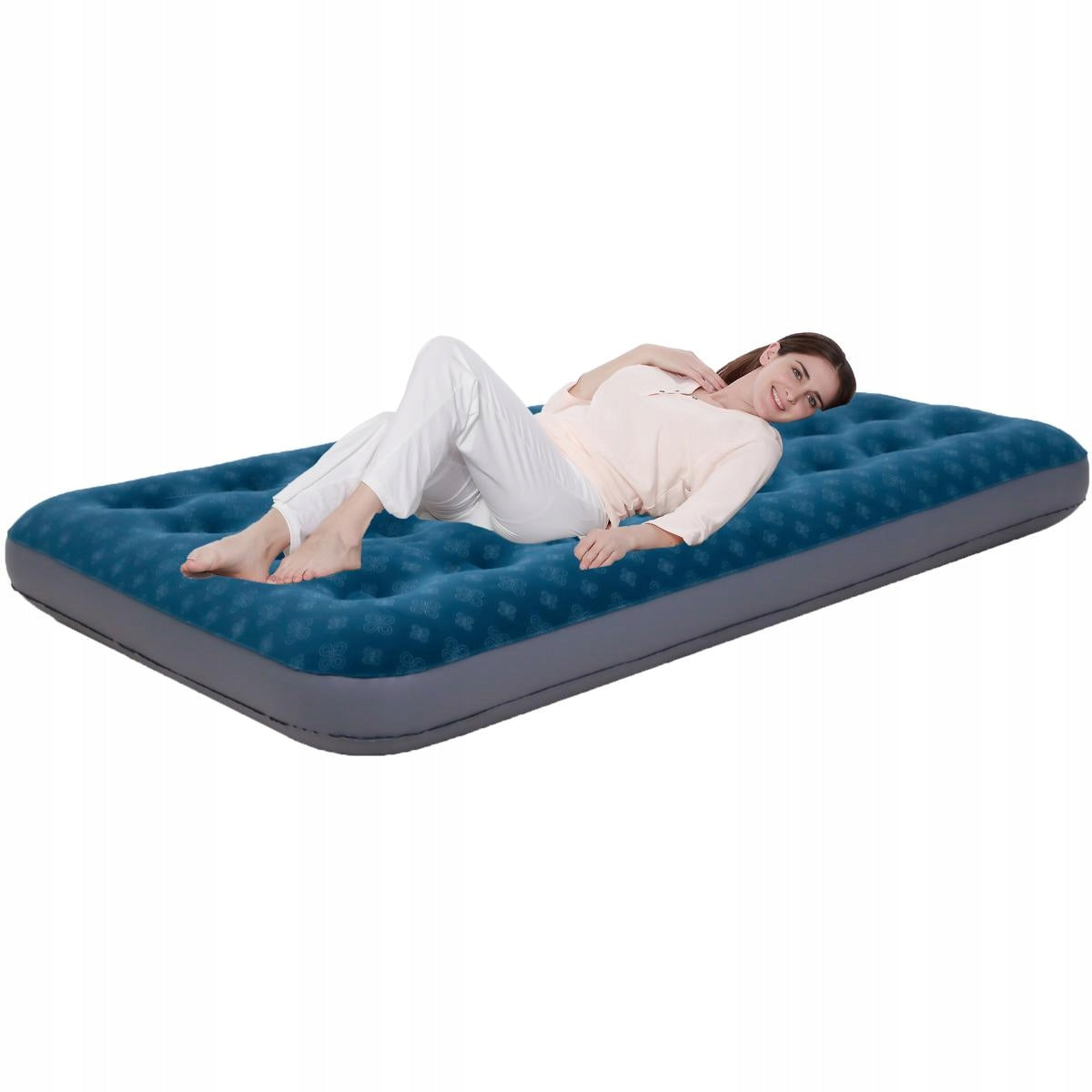 1-Person Mattress Flocked for Sleeping Inflatable Bed 191x73x22cm 3D Printing