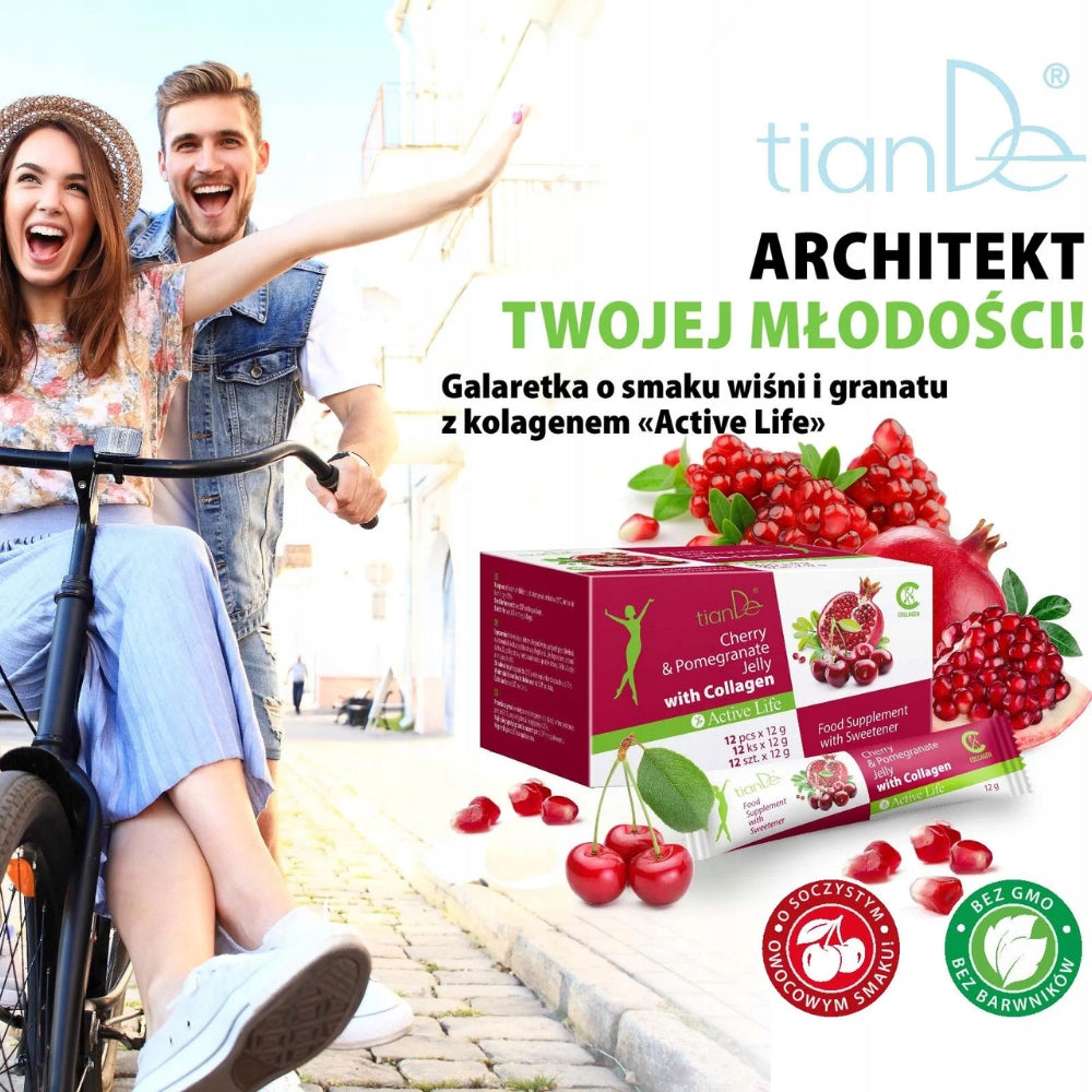 1 piece Cherry and pomegranate flavoured jelly with collagen on cartilage TianDe Brand TianDe