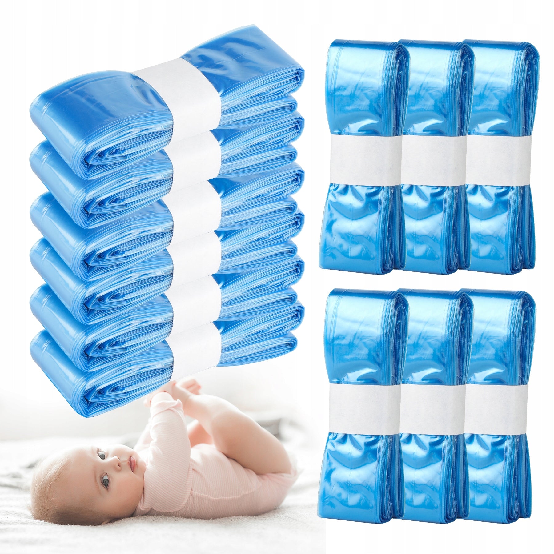 10× 7m Diaper Basket Bags Fit Angelcare Holds 360 Diapers