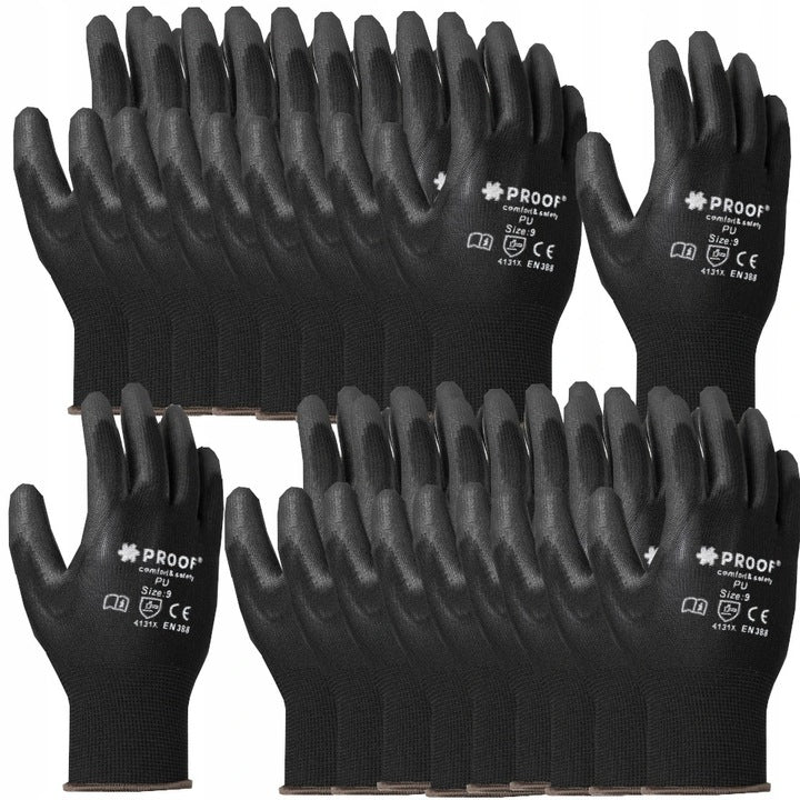 10 PAIRS Gloves Work Gloves Protective Manual Coated PU r.11-XL Manufacturer code 04-301-9