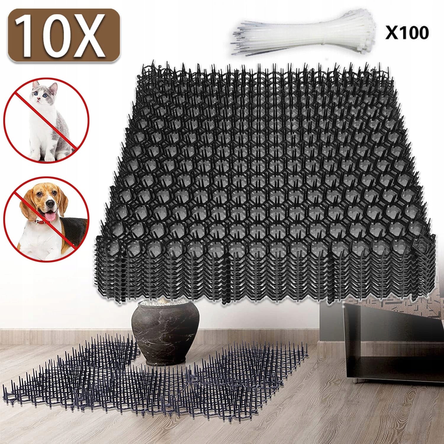 10 PCS PET BARRIER FOR GARDEN, CAT PROTECTION MESH
