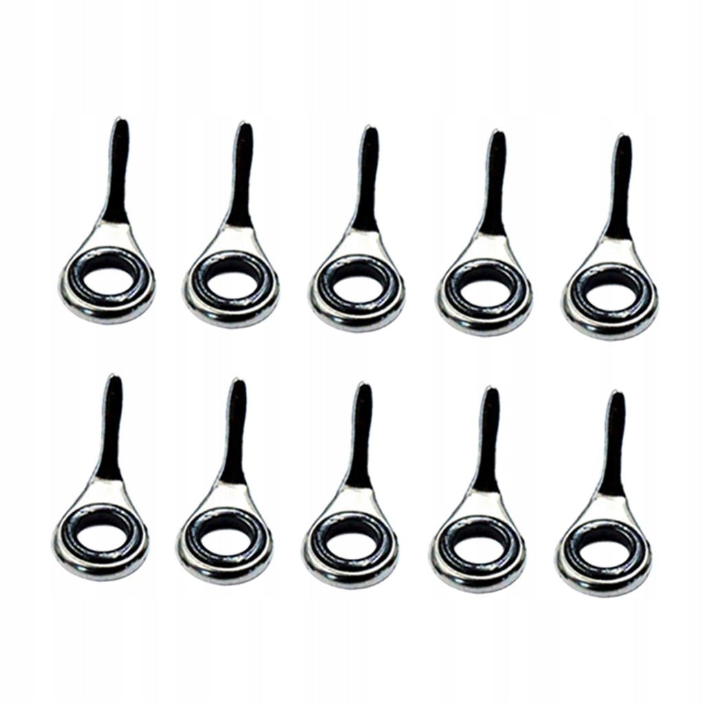 10 Pieces Fishing Rod Guides Fishing Line Guides Eyes Sets 3mm Model pierścienie oczne ze stali nierdzewnej na pręt