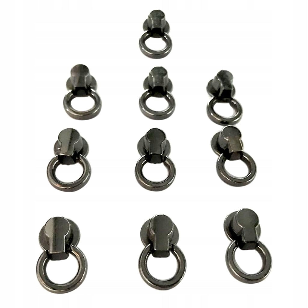 10 Pieces Rivet Back Screw Stud Connector for Wallet Chain Gray Brand no brand
