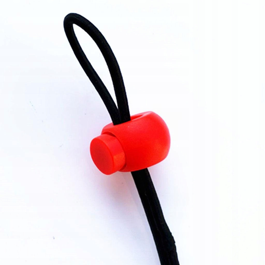 10 Pieces Strong Plastic Ball Cord Lock End Toggle Spring Stopper Red10 Material other