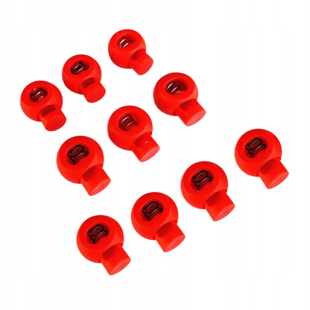 10 Pieces Strong Plastic Ball Cord Lock End Toggle Spring Stopper Red10 Number of seats not specified