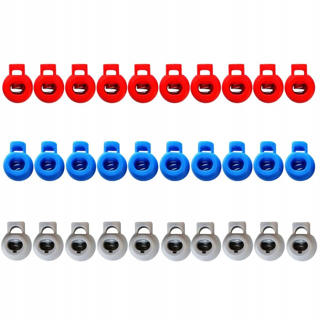 10 Pieces Strong Plastic Ball Cord Lock End Toggle Spring Stopper Red10 Weight 20 kg