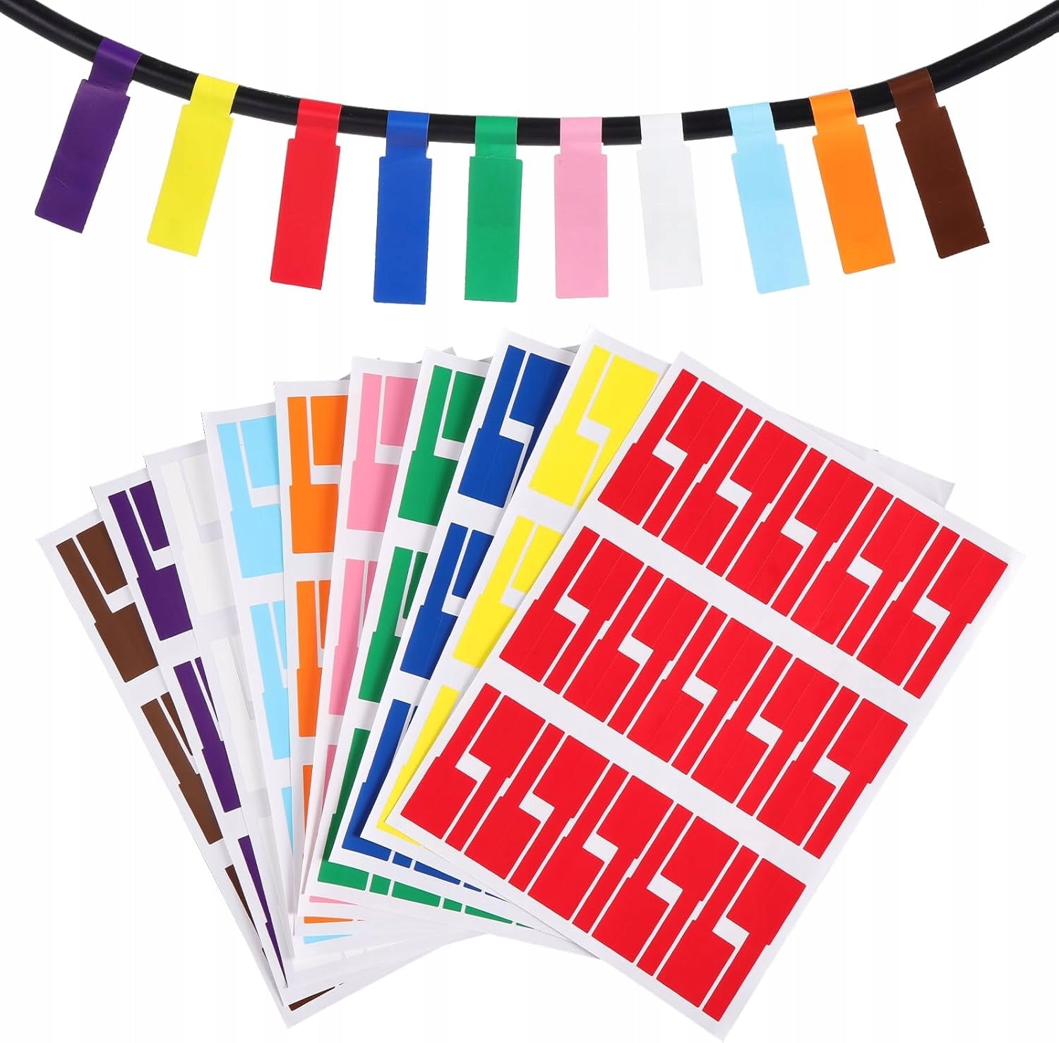 10 SHEETS SELF ADHESIVE LABELS FOR MARKING WIRE CABLE SIGNING