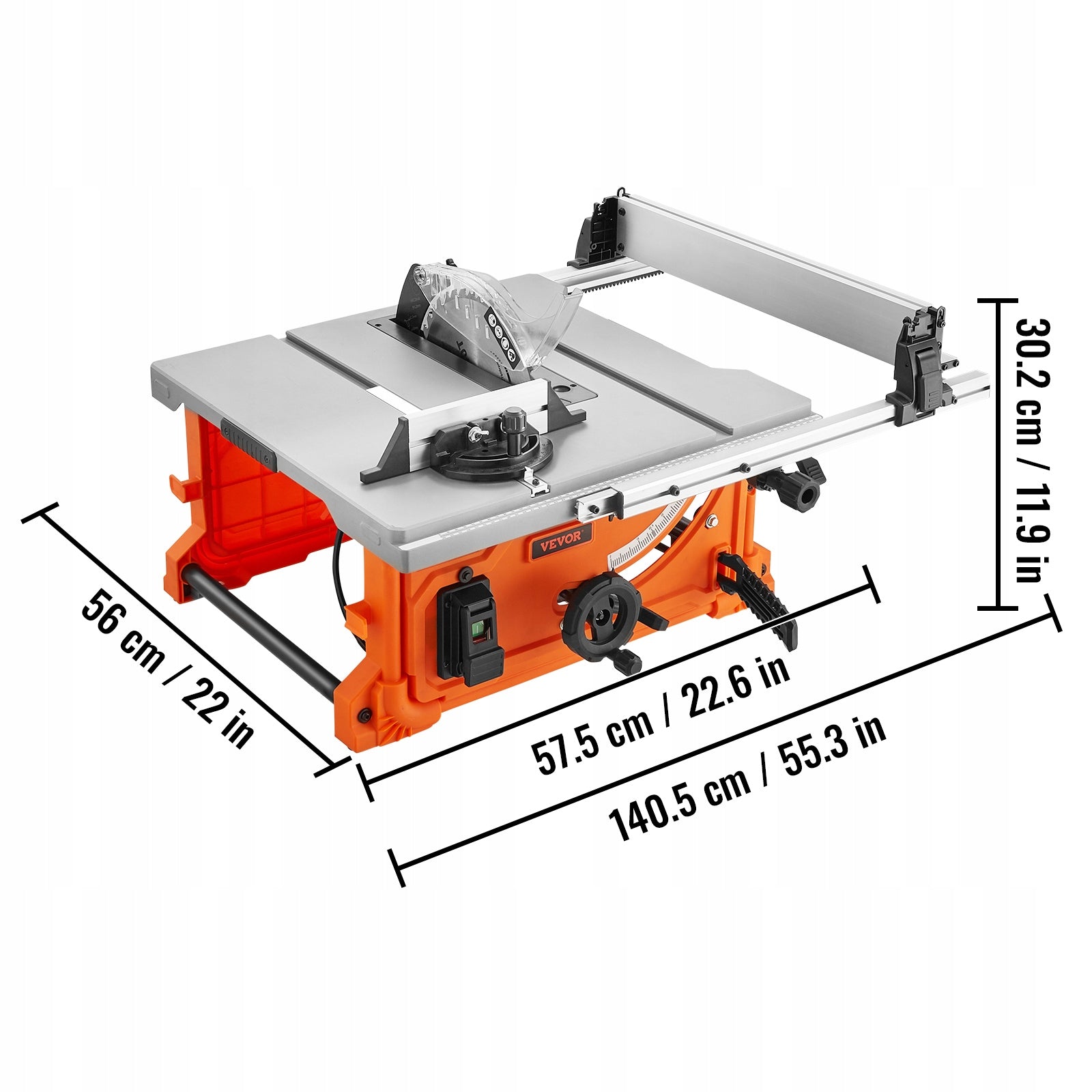 10" Table Saw Electric Cutting Machine 4400RPM 25-in Rip Capacity Woodwork Brand Vevor