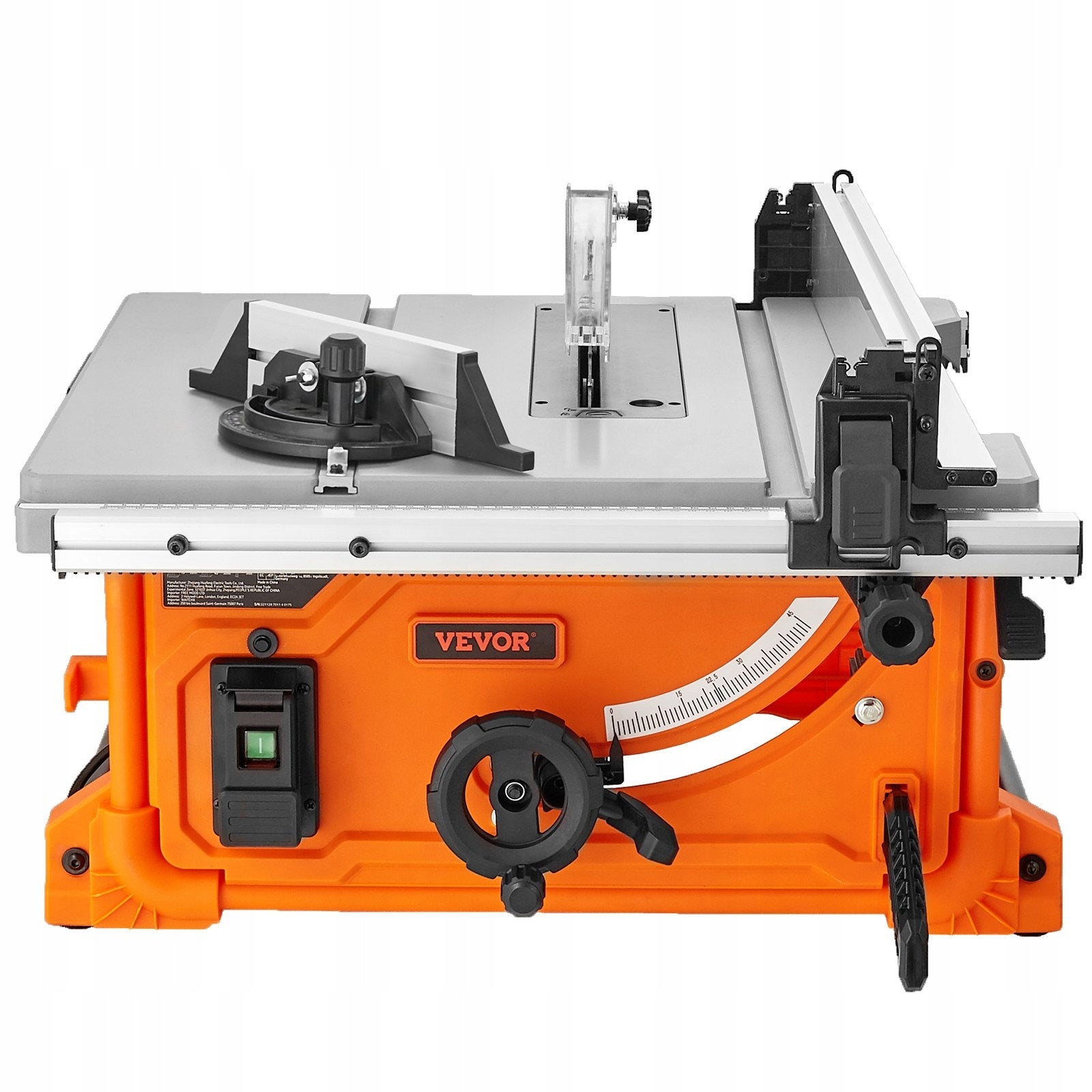 10" Table Saw Electric Cutting Machine 4400RPM 25-in Rip Capacity Woodwork