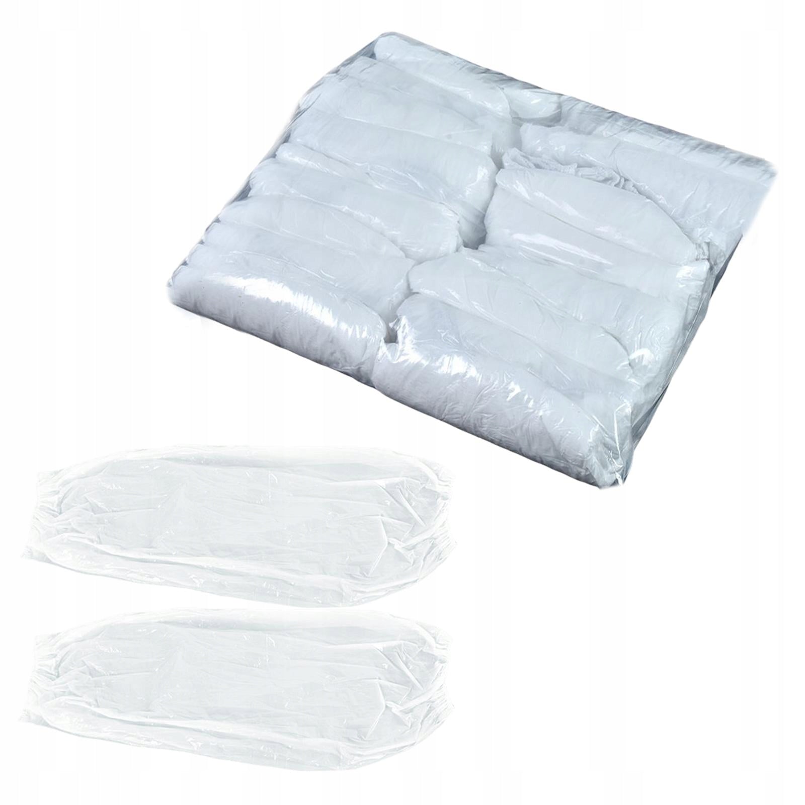 100 Disposable Oversleeves Covers with Elastic Wrist PE Cleaning White Medical device no