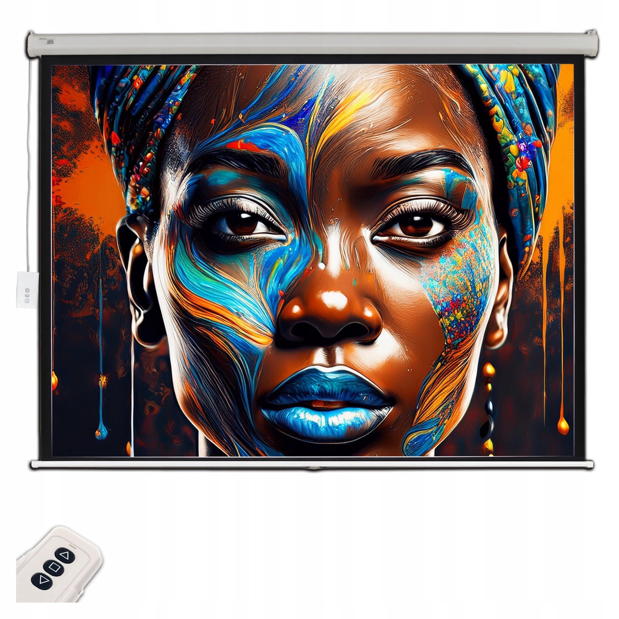 100 INCH ELECTRIC PROJECTION SCREEN For Projector With Remote Control