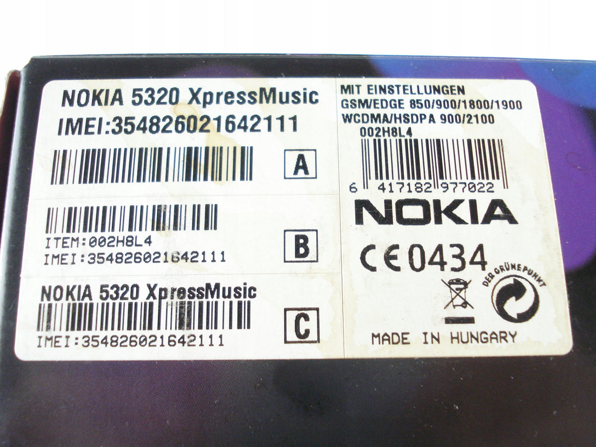100% NEW NOKIA 5320 XPRESSMUSIC BLACK RM-409 Brand Nokia
