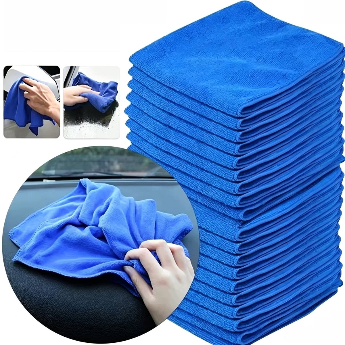 100 PCS SOFT MICROFIBER CLOTH 30x30cm