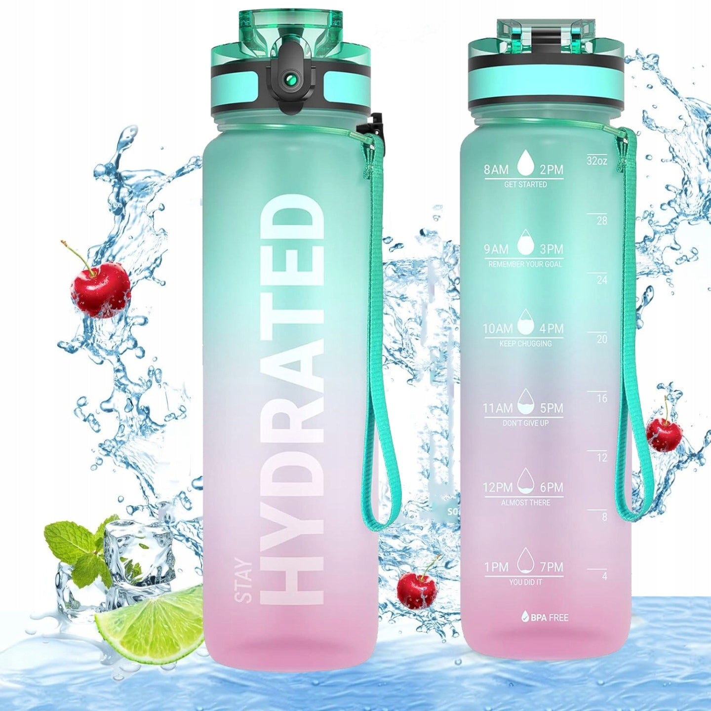 1000 ml BOTTLE WATER BOTTLE DRINK TRITAN SEALED SPORTS WITH GRADUATION Kind bottle