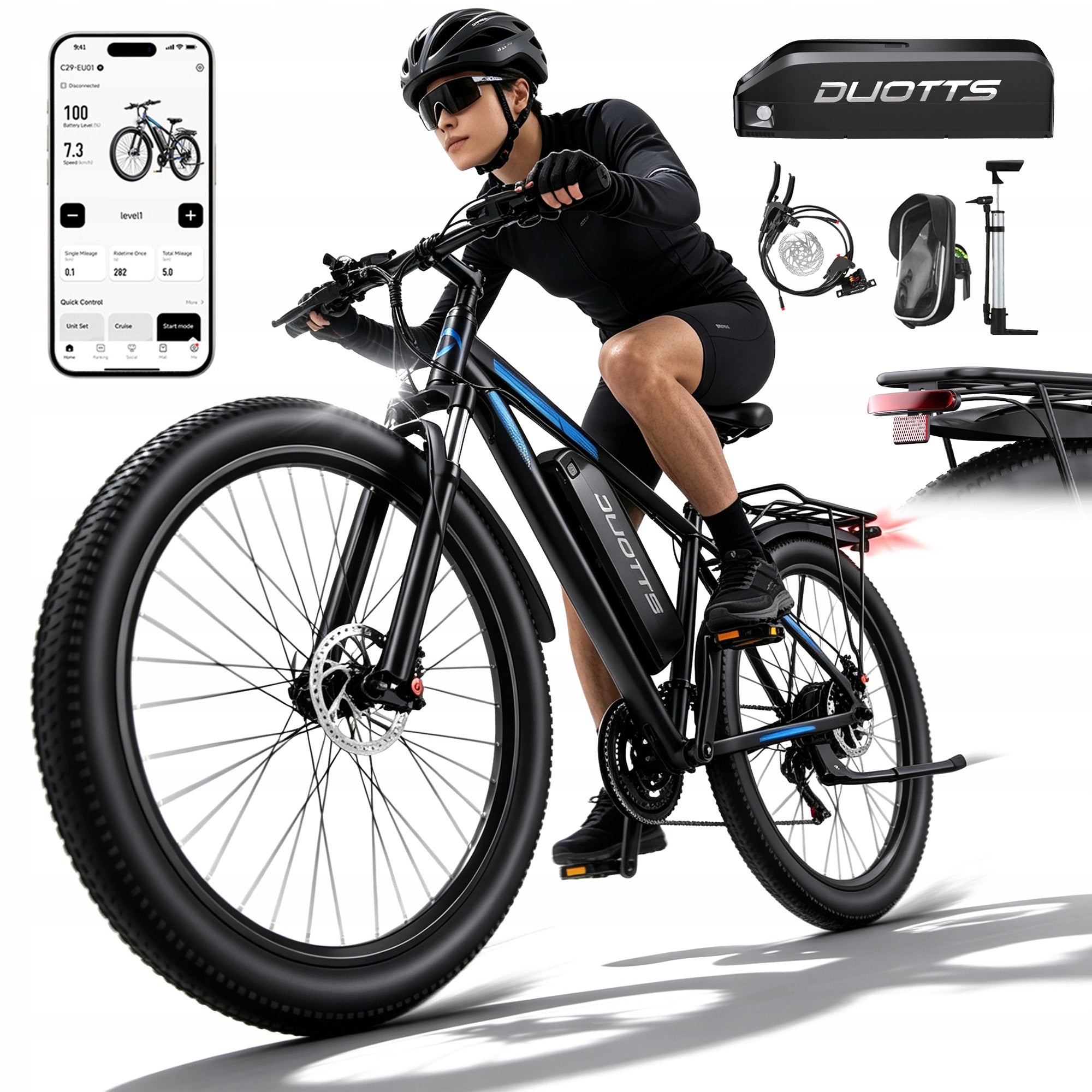 1000W DUOTTS C29L Shimano 29"x2,1" 48V 15Ah 55KM/H oil disc brakes