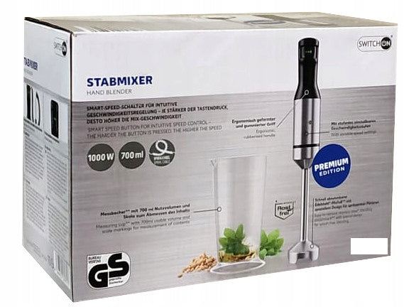 1000W HAND BLENDER WITH STAINLESS BLADE AND 700ML CONTAINER