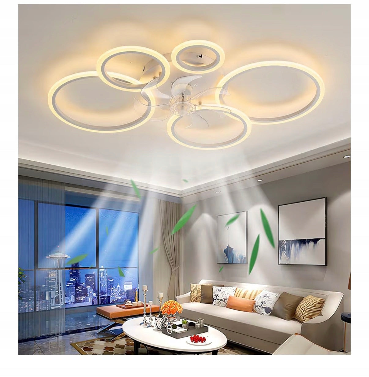 100CM Ceiling Fan with Lights Modern Lights, LED 130W Manufacturer code YUN-ZI-284