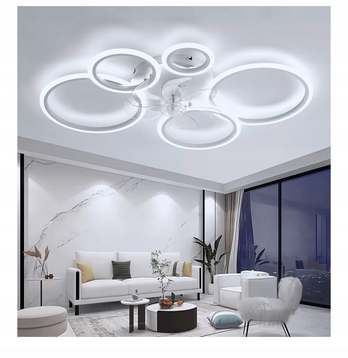 100CM Ceiling Fan with Lights Modern Lights, LED 130W
