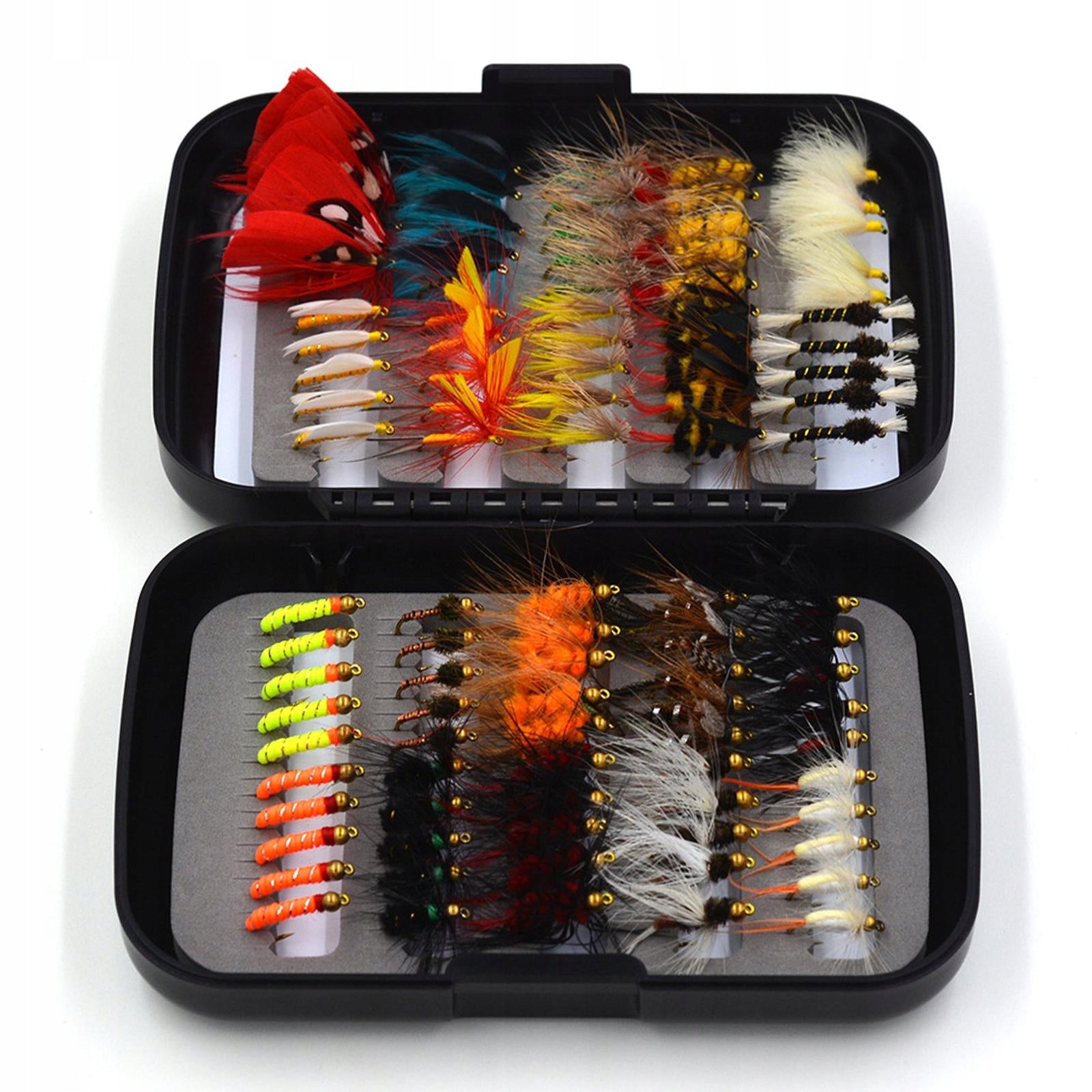 100Pcs Fly Fishing Flies Assortment with Length 13 cm