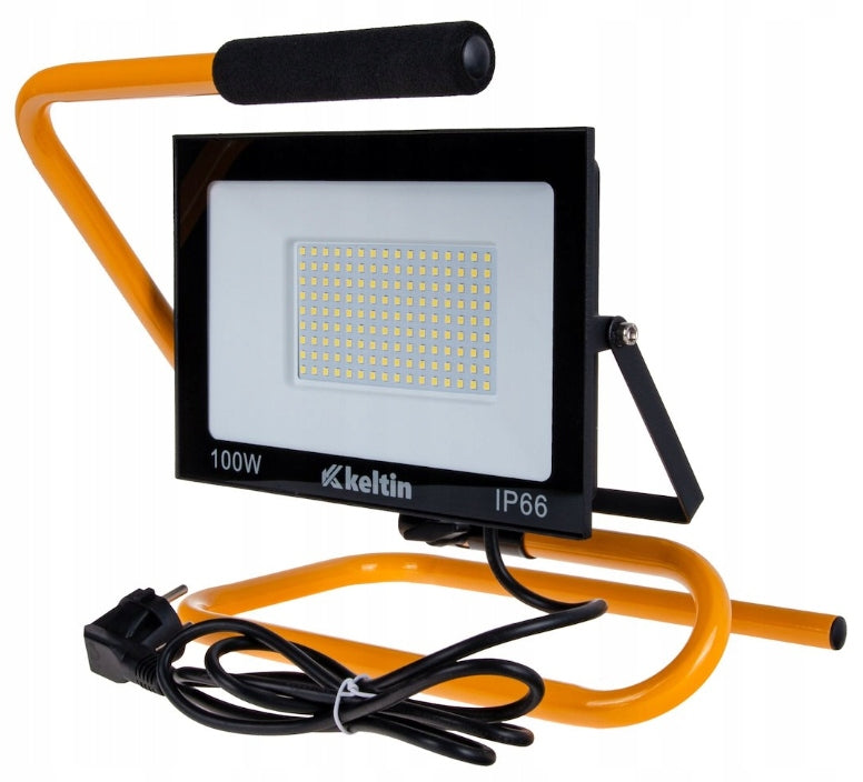 100W LED FLOODLIGHT WITH CONSTRUCTION TRIPOD AND CABLE