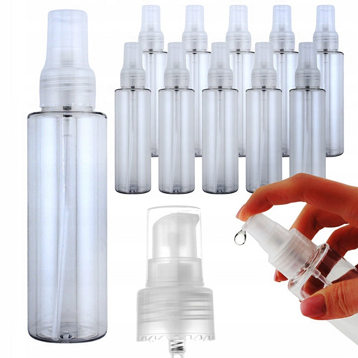 100ml Travel Bottle with Pump Plastic Airplane Bottle 10 Pcs