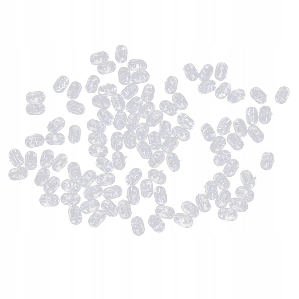 100pcs/lot Fishing Plastic Oval Beads Double Pearl Drill Cross Beads 5x8mm Brand no brand