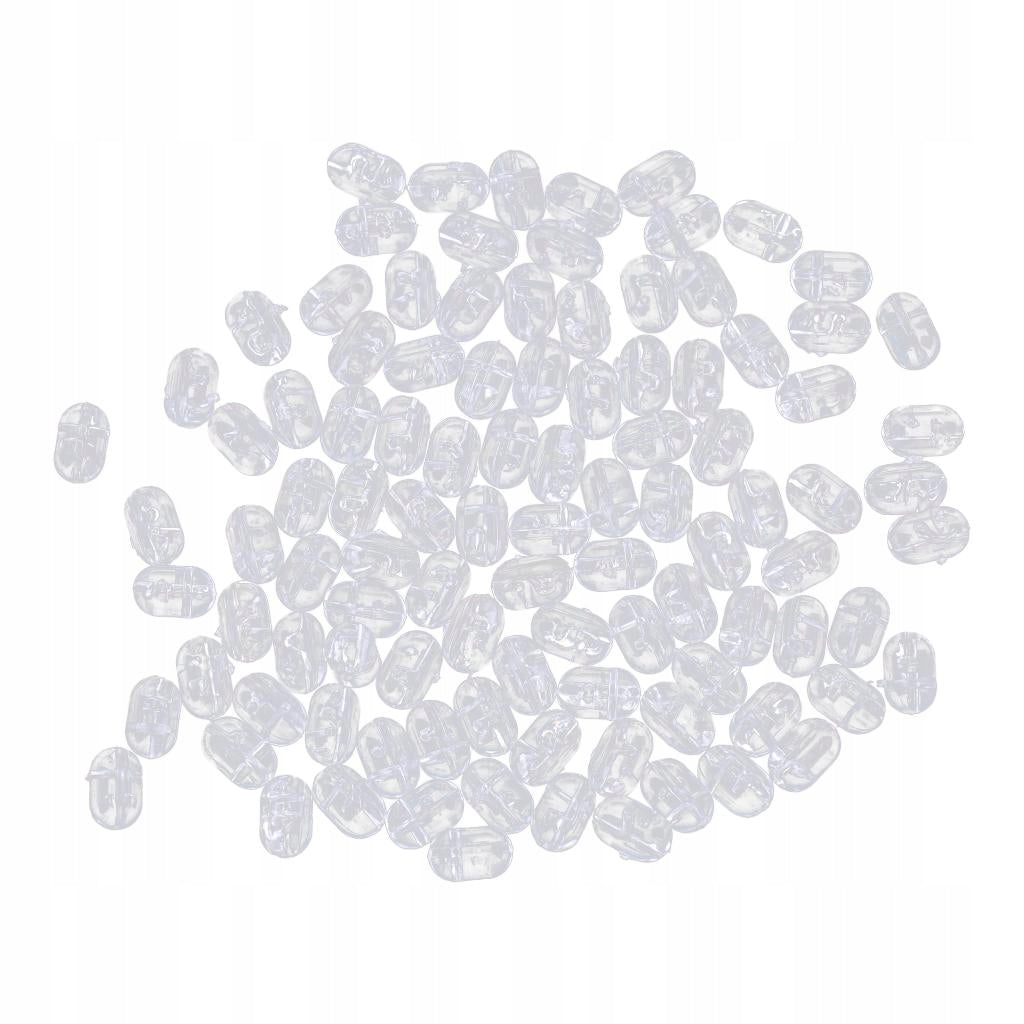 100pcs/lot Fishing Plastic Oval Beads Double Pearl Drill Cross Beads 5x8mm