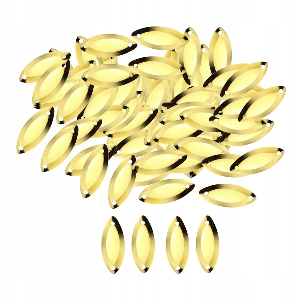 100x Fly Fishing Spoons Sequins Baits Spinnerbait Model Metalowe Przynęty Spinnerbait Ostrza szumów