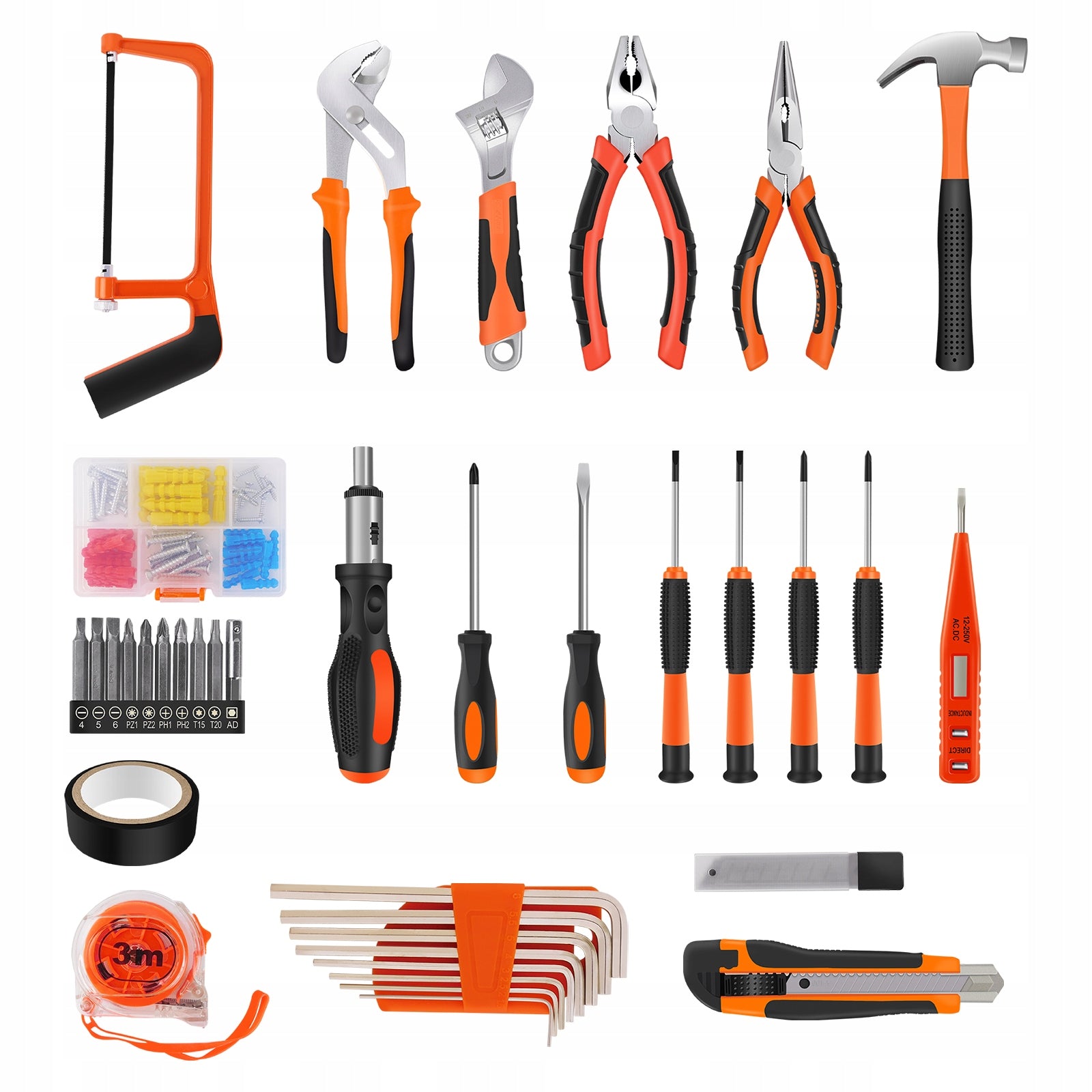 102 Piece Home Repair Tool Kit, General Home/Car Repair Tool Set, Toolbox Brand DayPlus